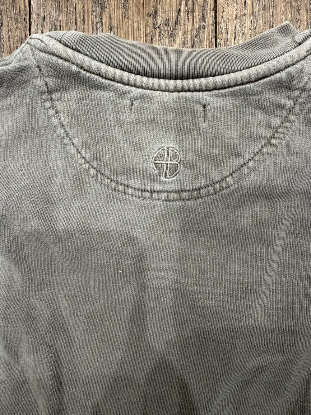 Anine Bing Sport sweatshirt with a vintage washed finish Gray Green Sz XS - Picture 11 of 13